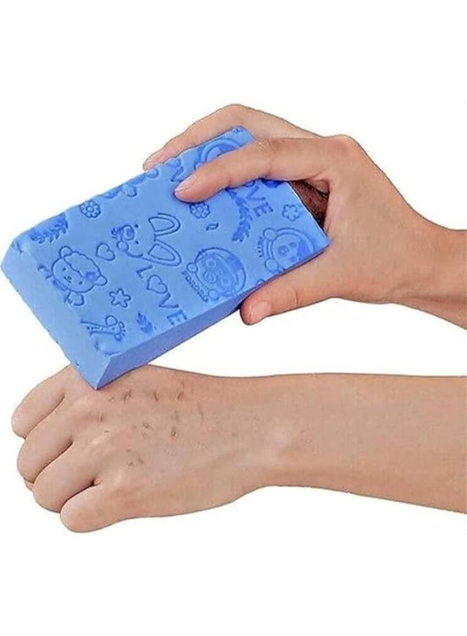 إسفنجة استحمام للجسم – ليفة حمام ناعمة لتقشير وتنظيف البشرة وإزالة الجلد الميت – لطيفة على البشرة – قطعة واحدة متعدد الألوان - Image 1